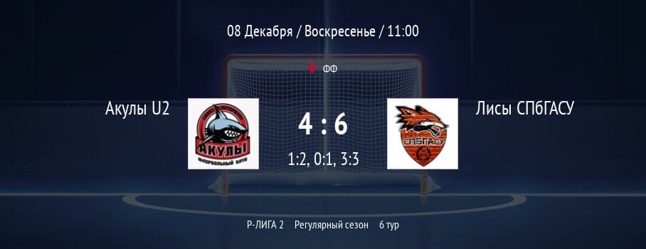 Sharks U2 lost to the team "Foxes" from Spbgasu.